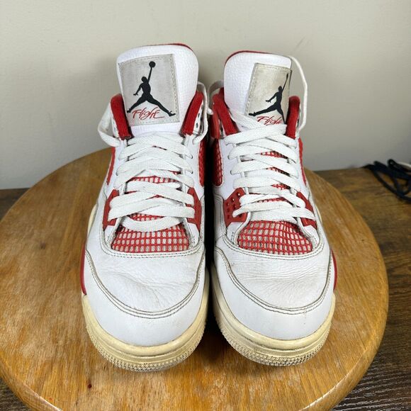 Nike Jordan 4‎ Retro Alternate 89 White Red Men\'s Size 8 Shoes 308497-106 main image 9